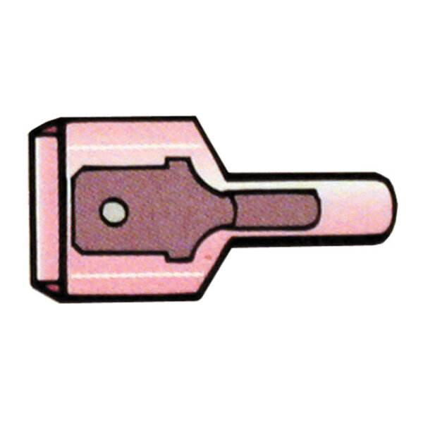 Connectors, slide-on terminal Nylon, crimp. Red...