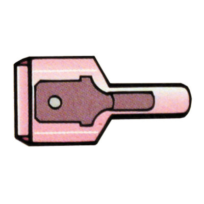 Connectors, slide-on terminal Nylon, crimp. Red 1/4"""" male | Lieferumfang: Nur ein Teil des abgebildeten Artikels.