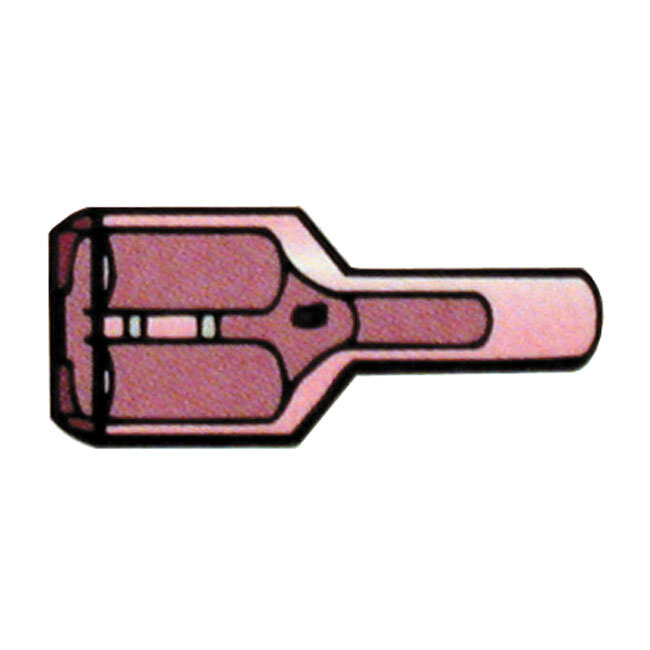 Connectors, slide-on terminal Nylon, crimp. Red 1/4"""" female | Lieferumfang: Nur ein Teil des abgebildeten Artikels.