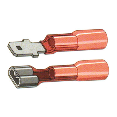 Standard Co, Slide-on terminal connectors 1/4"""". Red | Lieferumfang: Nur ein Teil des abgebildeten Artikels.