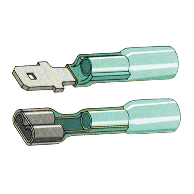 Standard Co, Slide-on terminal connectors 1/4"""". Blue | Lieferumfang: Nur ein Teil des abgebildeten Artikels.