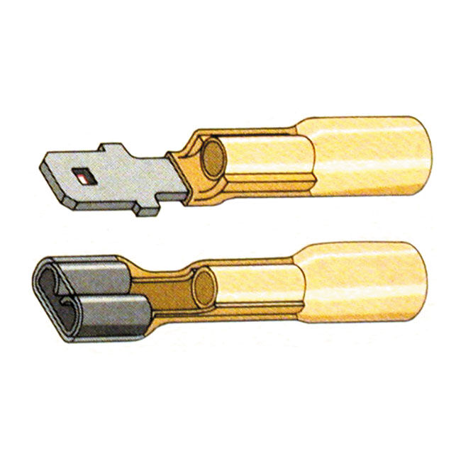 Standard Co, Slide-on terminal connectors 1/4"""". Yellow | Lieferumfang: Nur ein Teil des abgebildeten Artikels.
