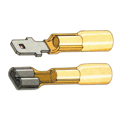 Standard Co, Slide-on terminal connectors 1/4"""". Yellow | Lieferumfang: Nur ein Teil des abgebildeten Artikels.