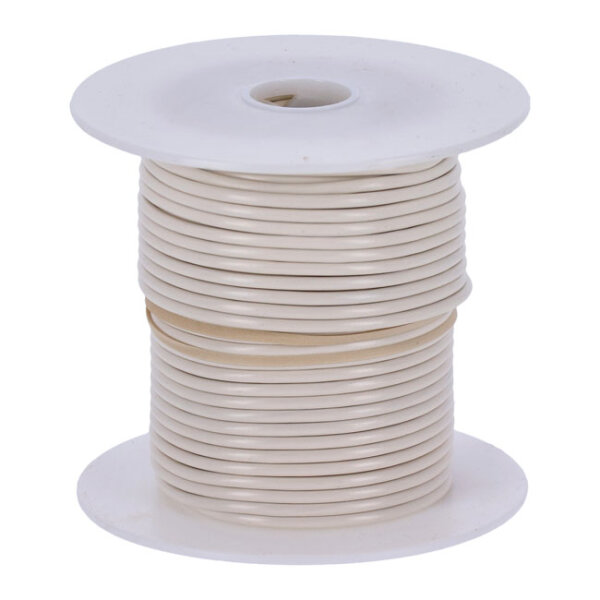 Wire on spool, 14 gauge. 100 ft. White | Lieferumfang:...