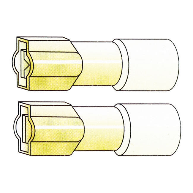 Connectors, Slide-On terminal, crimp/shrink. Yellow, 1/4"""" | Lieferumfang: Nur ein Teil des abgebildeten Artikels.