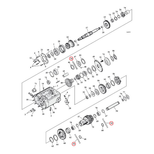 Transmission rollers +.001"""" o.s. | Lieferumfang: Nur ein Teil des abgebildeten Artikels.