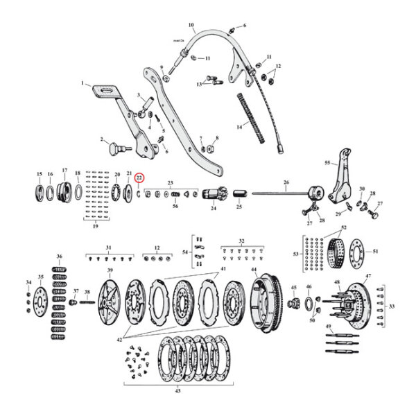 Retaining ring, pushrod guide