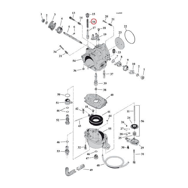 S&S, spring, plunger fast idle | Lieferumfang: Nur ein Teil des abgebildeten Artikels.