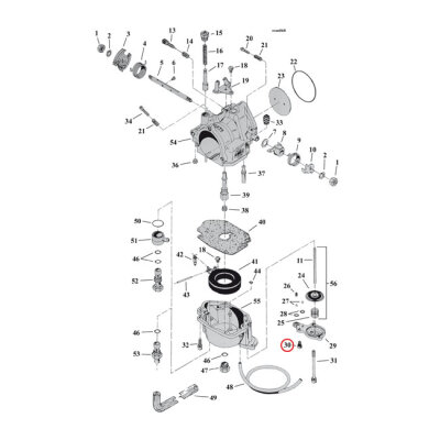 S&S, screw, acc pump cap | Lieferumfang: Nur ein Teil des abgebildeten Artikels.