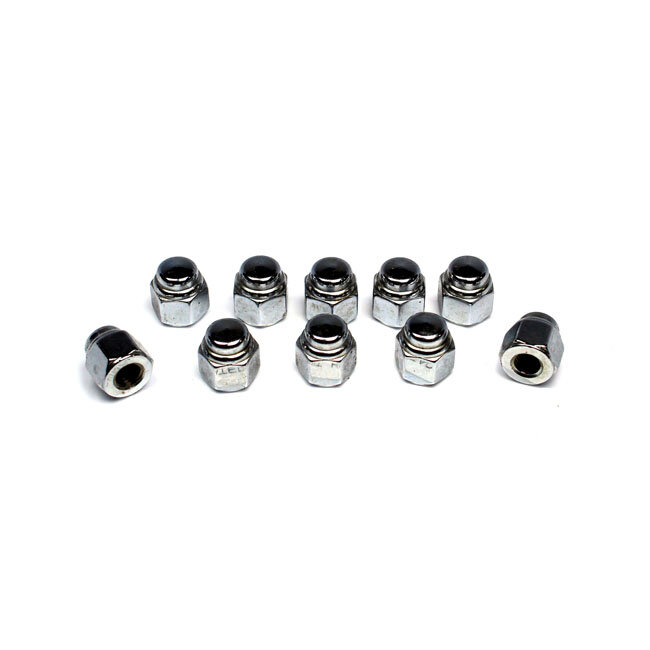 Colony, cap nuts 1/4-24 chrome plated | Lieferumfang: Nur ein Teil des abgebildeten Artikels.