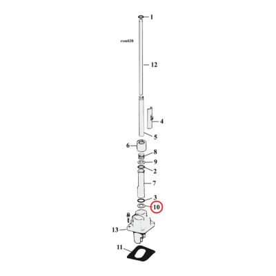 Washers, pushrod cover | Lieferumfang: Nur ein Teil des abgebildeten Artikels.