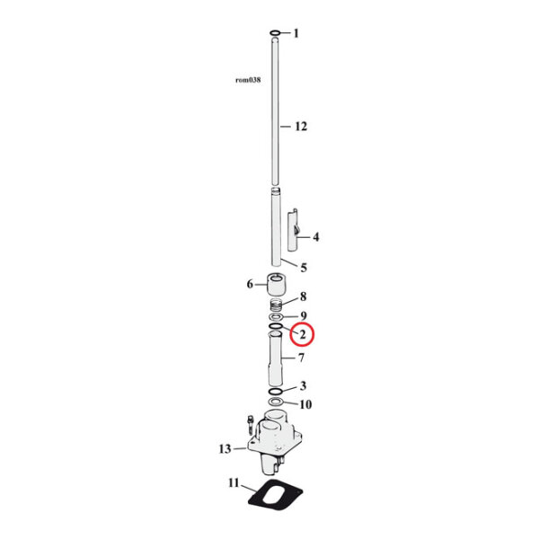 James O-ring, pushrod cover / dipstick / oil pump | Lieferumfang: Nur ein Teil des abgebildeten Artikels.