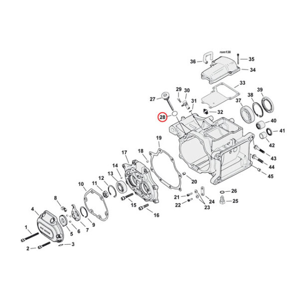 James O-ring, pushrod cover / dipstick / oil pump | Lieferumfang: Nur ein Teil des abgebildeten Artikels.