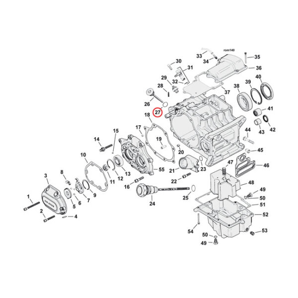 James O-ring, pushrod cover / dipstick / oil pump | Lieferumfang: Nur ein Teil des abgebildeten Artikels.
