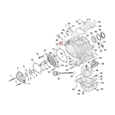 James O-ring, pushrod cover / dipstick / oil pump | Lieferumfang: Nur ein Teil des abgebildeten Artikels.