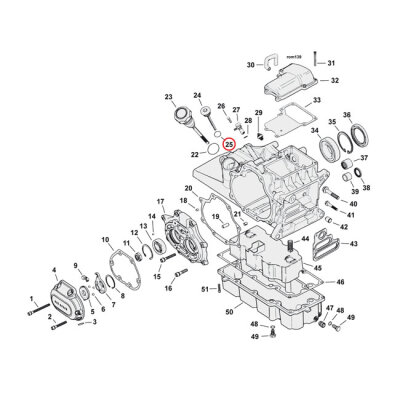 James O-ring, pushrod cover / dipstick / oil pump | Lieferumfang: Nur ein Teil des abgebildeten Artikels.