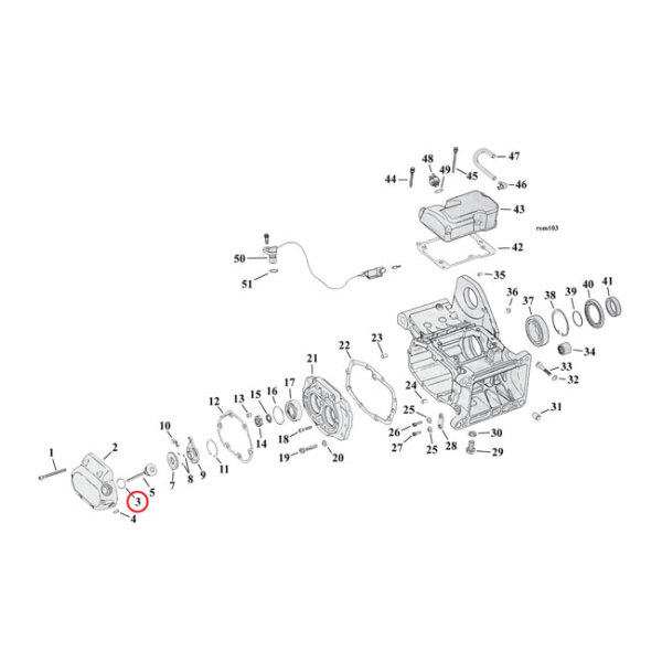 Cometic O-ring, pushrod cover / dipstick / oil pump |...