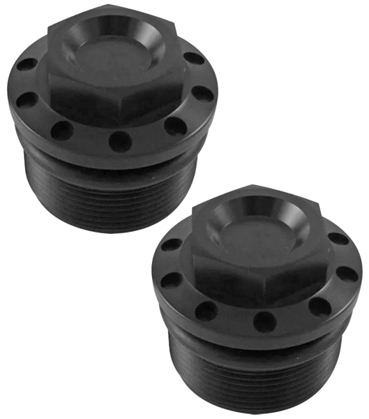 JM Fork Tube Plugs Black FXD/XL87-22 (FR)