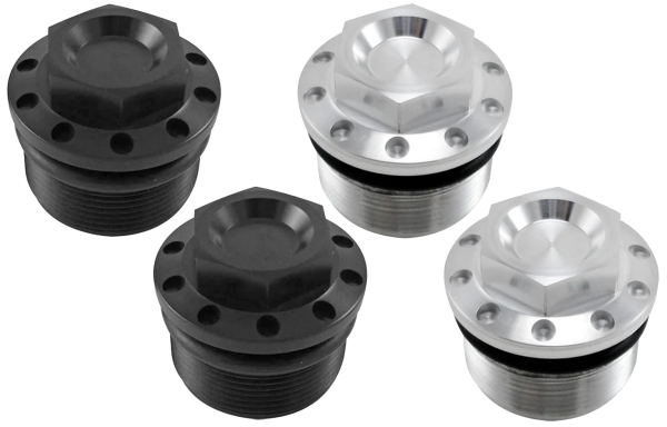 JM Fork Tube Plugs Black FXD/XL87-22 (FR)