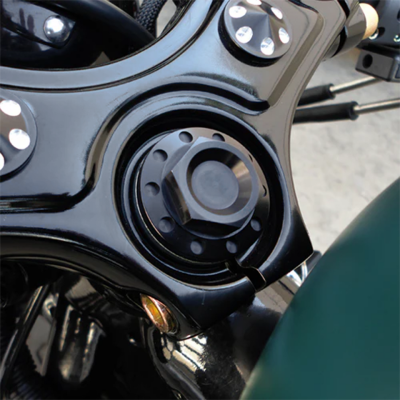 JM Steering Stem Nut Black XL87-22 (GB)