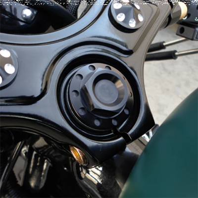 JM Steering Stem Nut Black XL87-22 (ES)
