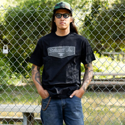 Biltwell Grey shield t-shirt black Size L