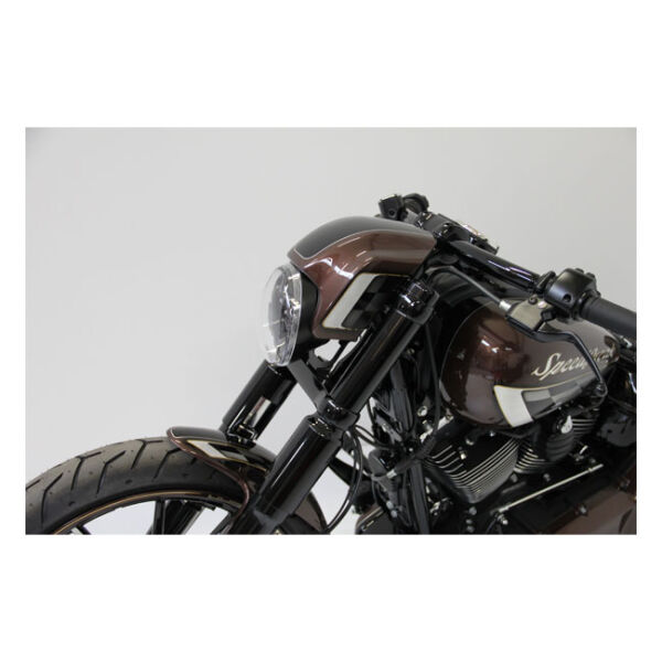 Cult-Werk, LED headlamp kit. Night Rod style. Gloss black