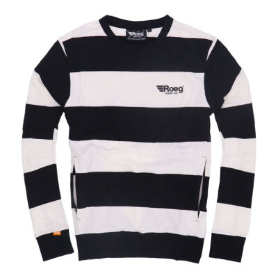 Roeg Shawn stripe sweatshirt off-white/black Size M