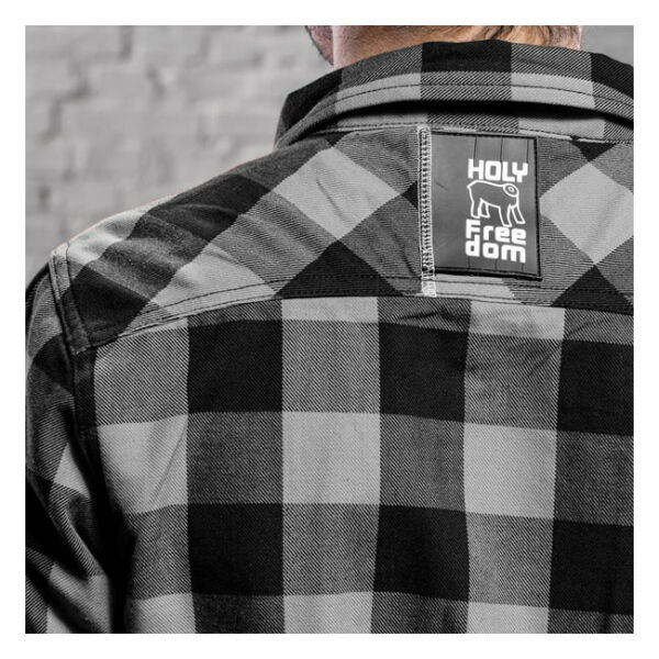 Holy Freedom Jessie James Flannel shirt grey/black Size M