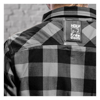 Holy Freedom Jessie James Flannel shirt grey/black Size M