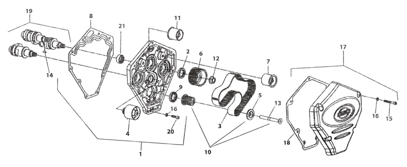 S&S X-Wedge Cam Drive Belt, 30mmx127T (FR)