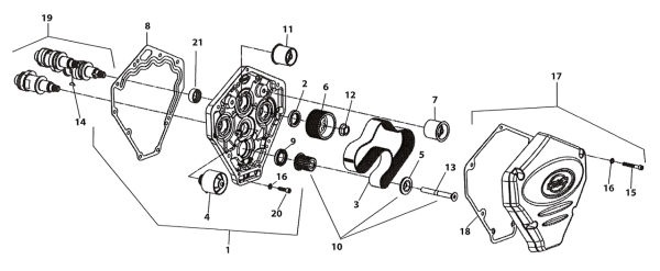 S&S X-Wedge Cam Drive Belt, 30mmx127T (FR)