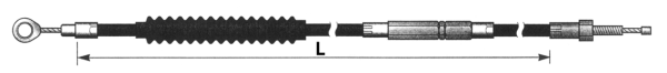 Clutch cable stealth FLH/T00-06 Std. (FR)
