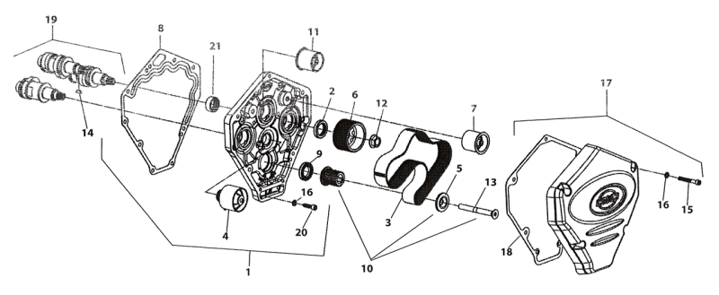 S&S X-Wedge Cam Drive Belt, 30mmx127T (GB)