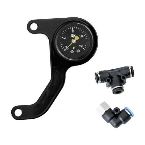 Killer Custom, V-Rod air ride gauge kit. Black face. 4mm