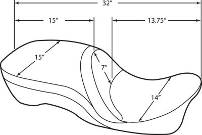 Seat Touring Large Double Diam