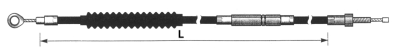 Pearl Black clutch cable XL04 L=62" (GB)