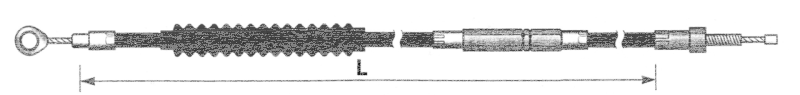 Pearl Black clutch cable XL86 L=61" (GB)