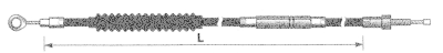 Pearl Black clutch cable XL86 L=61" (GB)