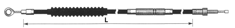 Pearl Black clutch cable XL86 L=57" (GB)