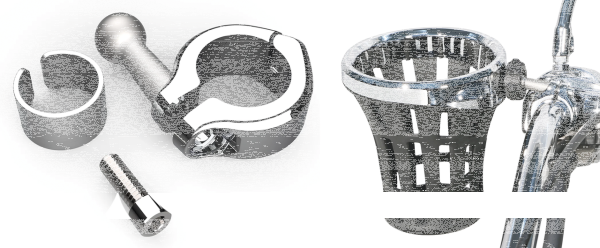 Big Ass Drink Holder Chrome 7/8-1" Clamp (FR)