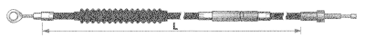 Clutch cable black FXDF06-17 Std. (IT)
