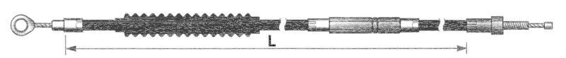 Clutch cable black FLST15-17 Std. (IT)