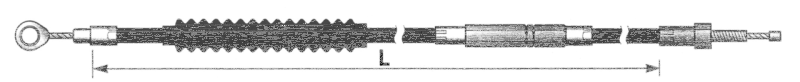 Clutch cable BCC FXD06 L=62" (GB)