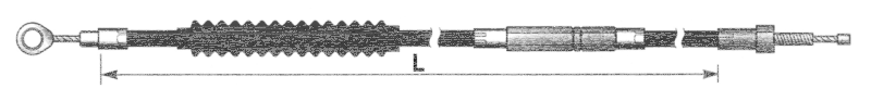 Clutch cable BCC FXD06 L=62" (ES)