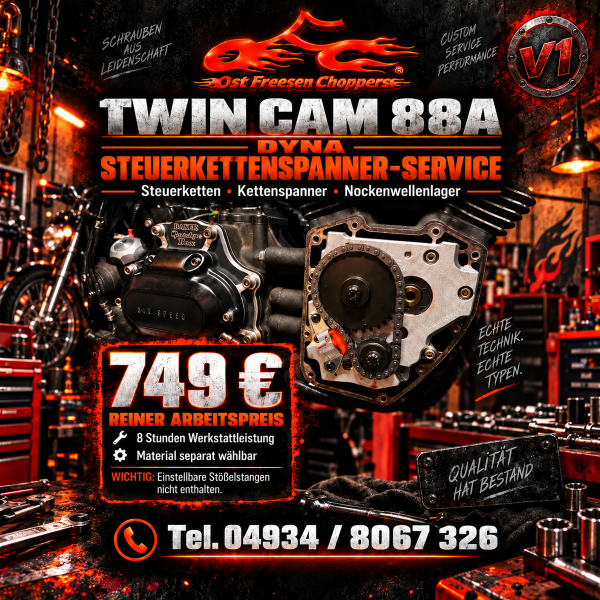 Steuerkettenspannerwechsel Twin Cam A Dyna V1