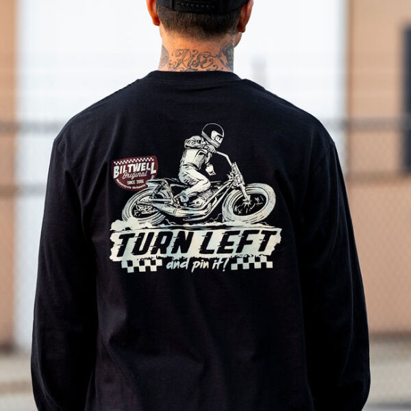 Biltwell Left turn long sleeve t-shirt black Size XL