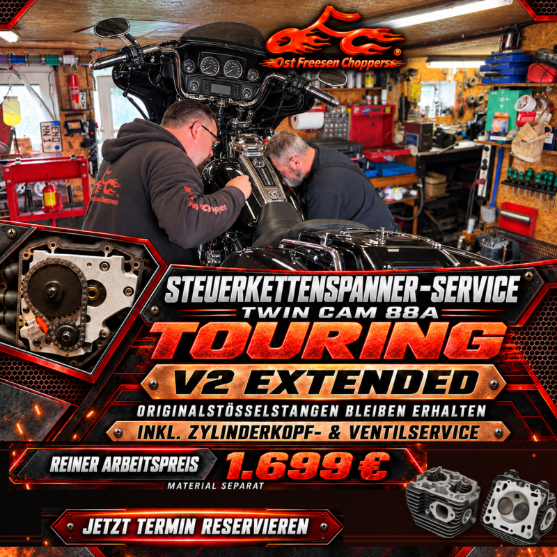 Steuerkettenspannerwechsel Twin Cam A Touring V2 Extended
