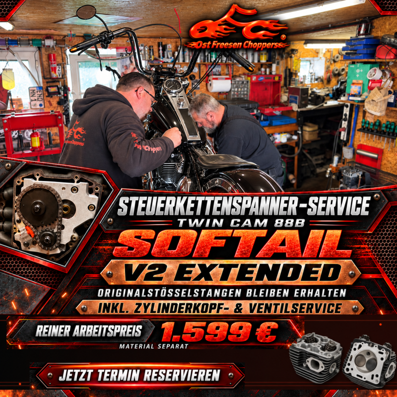 Steuerkettenspannerwechsel Twin Cam b Softail V2 Extended