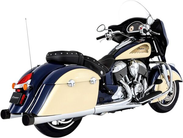 4 Mufflers Indian Chrm W/blk E